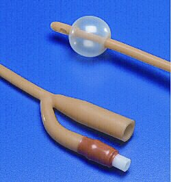 Cardinal Foley Catheter Dover™ 2-Way Standard Tip 5 cc Balloon 12 Fr. Silicone Elastomer Coated Latex - CT/10 - 402712-CT