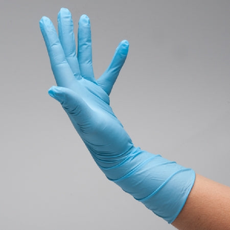 Cardinal Exam Glove Flexam® Large Sterile Single Nitrile Extended Cuff Length Textured Fingertips Blue Chemo Tested - Box of 50 - N8822-BX