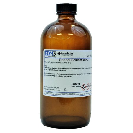 EDM 3 LLC Chemistry Reagent Phenol ACS Grade 89% w/v 16 oz. - Each - 400506-EA