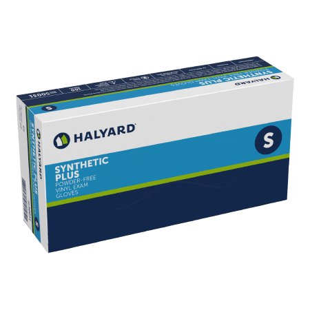 O&M Halyard Inc Exam Glove Halyard™ Small NonSterile Vinyl Standard Cuff Length Smooth White Not Rated - Box of 100 - 50031-BX