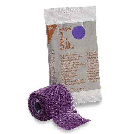 3M Ortho Cast Tape 3M™ Scotchcast™ Soft Cast 2 Inch X 12 Foot Fiberglass Purple - Case of 10 - 82102U-CS