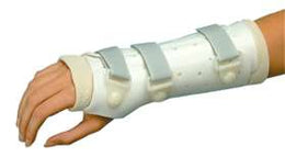 Alimed Wrist / Hand Splint PlastiCast Polyethylene / Foam / Stockinette Left Hand White Medium - Each - 2970001917-EA