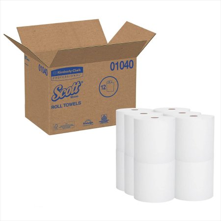 Kimberly Clark Paper Towel Scott® Essential Hardwound Roll 8 Inch X 800 Foot - Case of 12 - 01040-CS