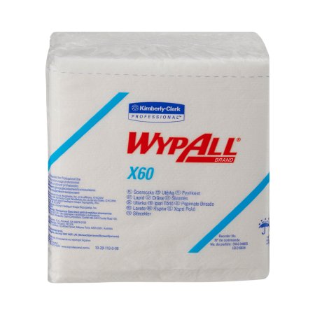 Kimberly Clark Task Wipe WypAll® X60 Light Duty White NonSterile Cellulose / Polypropylene 12 X 12-1/2 Inch Reusable - Case of 1 - 34865-CS