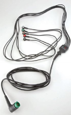 The Palm Tree Group ECG Cable 15 Lead Cable, Right Angle Connector, 4 Limb Leads, 1 Chest Lead Labeled V1 LIFEPAK 20 Device - Each - 11110-000066-EA