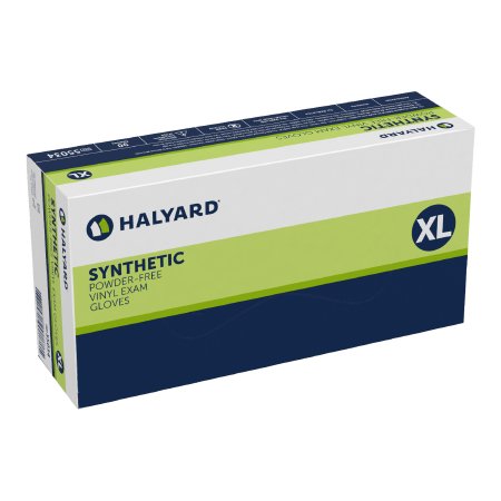 O&M Halyard Inc Exam Glove Halyard™ X-Large NonSterile Vinyl Standard Cuff Length Smooth Ivory Not Rated - Case of 900 - 55034-CS