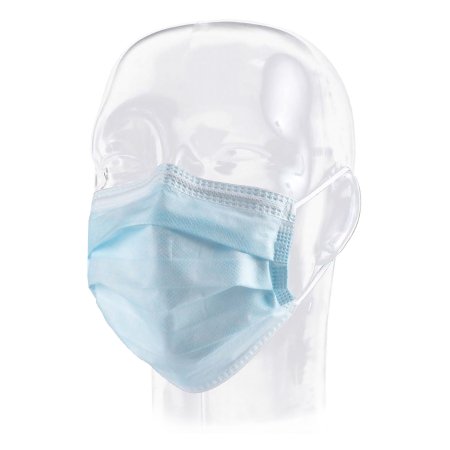 Aspen Surgical Products Procedure Mask Pleated Earloops One Size Fits Most Blue NonSterile ASTM Level 1 Adult - Box of 50 - 15111-BX