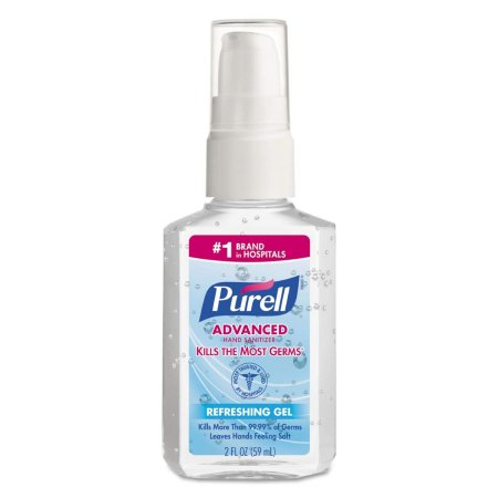 GOJO Hand Sanitizer Purell® Advanced 2 oz. Ethyl Alcohol Gel Pump Bottle - Case of 24 - 9606-24-CS