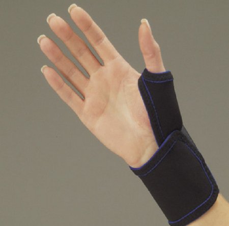 DeRoyal Thumb Splint Thermo-Form X-Small Hook and Loop Closure Left Hand Black - Each - 360XSL-EA