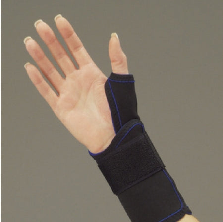 DeRoyal Thumb Splint Thermo-Form Large Hook and Loop Closure Left Hand Black - Each - 361LL-EA