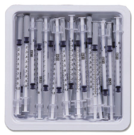 BD Standard Allergy Tray PrecisionGlide™ 1 mL 3/8 Inch 26 Gauge NonSafety Regular Wall - Case of 40 - 305539-CS