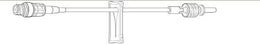 Baxter IV Extension Set Needle-Free Port Standard Bore 6 Inch Tubing Without Filter - Case of 50 - 2N8378-CS