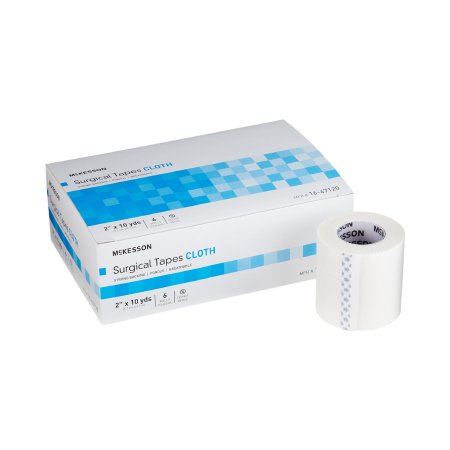 McKesson Medical Tape McKesson White 2 Inch X 10 Yard Silk-Like Cloth NonSterile - Box of 6 - 16-47120-BX