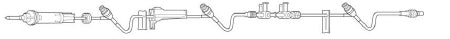 Baxter Primary IV Administration Set Clearlink™ Gravity 3 Ports 10 Drops / mL Drip Rate Without Filter 124 Inch Tubing - Case of 48 - 2C6254-CS