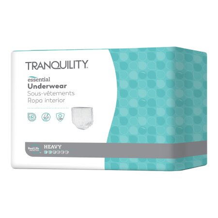 Principle Business Enterprises Unisex Adult Absorbent Underwear Tranquility® Essential Pull On with Tear Away Seams X-Large Disposable Heavy Absorbency - Bag of 14 - 2607-BG