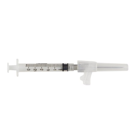 Cardinal Safety Hypodermic Syringe with Needle Magellan™ 3 mL 1-1/2 Inch 22 Gauge Sliding Safety Needle Regular Wall - Box of 50 - 8881833215-BX