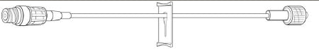 Baxter IV Extension Set Needle-Free Port Micro Bore 8 Inch Tubing Without Filter - Case of 50 - 2N8374-CS
