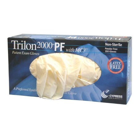 McKesson Medical Surgical Exam Glove Trilon 2000® PF with MC3® Small NonSterile Stretch Vinyl Standard Cuff Length Smooth Ivory Not Rated WITH PROP. 65 WARNING - Box of 100 - 25-930-BX