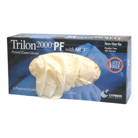 McKesson Medical Surgical Exam Glove Trilon 2000® PF with MC3® Large NonSterile Stretch Vinyl Standard Cuff Length Smooth Ivory Not Rated WITH PROP. 65 WARNING - Box of 100 - 25-970-BX