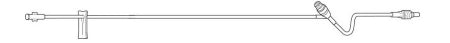 Baxter IV Extension Set Needle-Free Port Standard Bore 44 Inch Tubing Without Filter - Case of 48 - 2C8610-CS