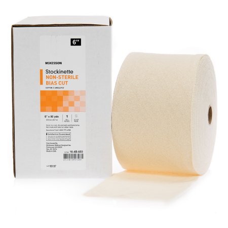 McKesson Bias Cut Stockinette McKesson Cotton 6 Inch X 50 Yard Size 2 Beige NonSterile - Case of 6 - 16-4B-650-CS