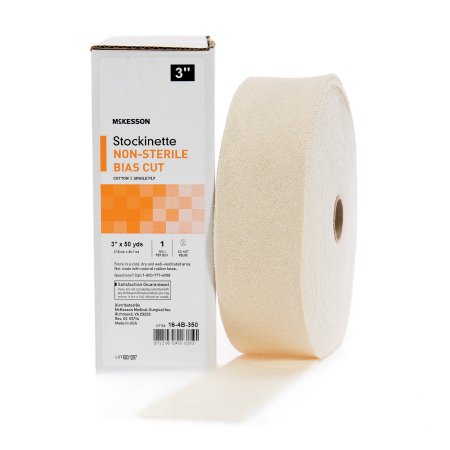 McKesson Bias Cut Stockinette McKesson Cotton 3 Inch X 50 Yard Size 3 Beige NonSterile - Roll of 1 - 16-4B-350-RL