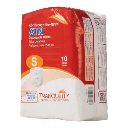 Principle Business Enterprises Unisex Adult Incontinence Brief Tranquility® ATN Small Disposable Heavy Absorbency - Case of 100 - 2184-CS