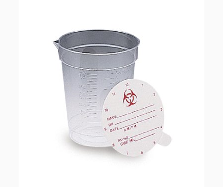Medegen Medical Products LLC Specimen Container with Pour Spout Vollrath 192 mL (6.5 oz.) Paper Lid NonSterile - Case of 20 - M4646-CS