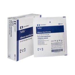 Cardinal Adhesive Dressing Telfa™ 6 X 6 Inch Nonwoven Square White Sterile - Case of 100 - 7551-CS