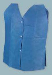 Tidi Products Exam Vest Tidi® Blue One Size Fits Most Front Opening Snap Closure Unisex - Case of 50 - 960202-CS