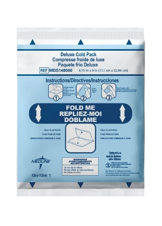 Medline Instant Cold Pack with Cover Medline Deluxe General Purpose 5 X 7-1/2 Inch Poly Nylon / Paper Disposable - Case of 24 - MDS148010-CS
