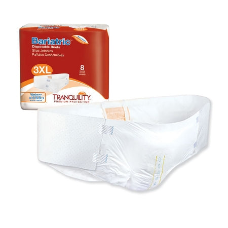 Principle Business Enterprises Unisex Adult Incontinence Brief Tranquility® Bariatric 3X-Large Disposable Heavy Absorbency - Case of 32 - 2190-CS