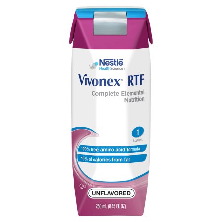 Nestle Healthcare Nutrition Tube Feeding Formula Vivonex® RTF Unflavored Liquid 250 mL Carton - Each - 10043900362509-EA