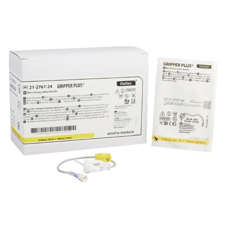 Smiths Medical ASD, Inc. Huber Infusion Set Gripper® Plus 20 Gauge 3/4 Inch 8 Inch Tubing Without Port - Each - 21-2767-24-EA