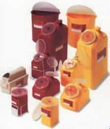 Sharps Compliance Sharps Container Pro-Tec® Red Base Vertical Entry 2 Gallon - Case of 24 - 62000-024-CS