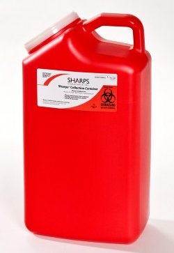 Sharps Compliance Sharps Container Pro-Tec® Red Base Vertical Entry 3 Gallon - Each - 63000-016-EA