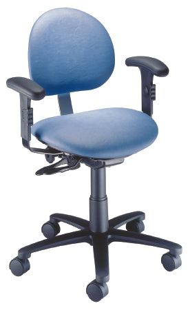 The Brewer Company Task Chair Black Adjustable Arms Vinyl - Each - 21435BA-US393-EA