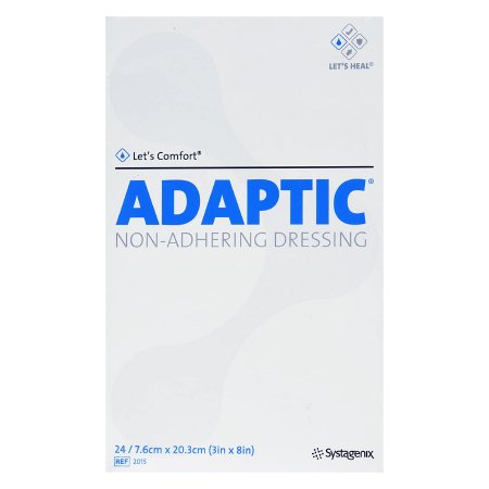 3M Systagenix/KCI Oil Emulsion Impregnated Dressing 3M™ Adaptic™ Rectangle 3 X 8 Inch Sterile - Case of 144 - 2015-CS