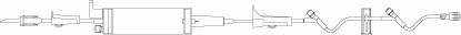 B. Braun Burette IV Administration Set Metriset* Gravity 2 Ports 60 Drops / mL Drip Rate Without Filter 109 Inch Tubing - Case of 20 - 375128-CS