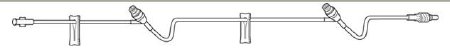 Baxter IV Extension Set Needle-Free Port Standard Bore 43 Inch Tubing Without Filter - Case of 48 - 2C8612-CS