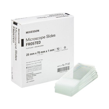 McKesson Microscope Slide McKesson 1 X 3 Inch X 1 mm Frosted End - Case of 20 - 16-7132-CS