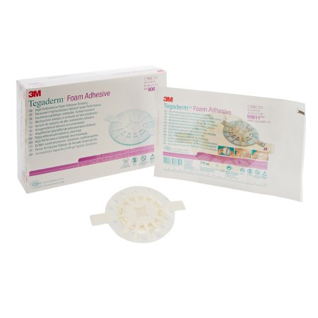 3M Foam Dressing 3M™ Tegaderm™ High Performance 4 X 4-1/2 Inch With Border Film Backing Acrylic Adhesive Oval Sterile - Box of 10 - 90611-BX