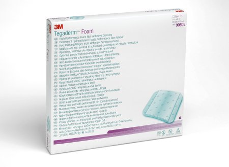 3M Foam Dressing 3M™ Tegaderm™ High Performance 8 X 8 Inch Without Border Film Backing Nonadhesive Square Sterile - Box of 5 - 90603-BX