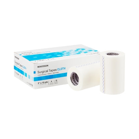 McKesson Medical Tape McKesson White 3 Inch X 10 Yard Silk-Like Cloth NonSterile - Roll of 1 - 16-47130-RL