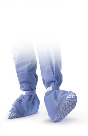 Medline Boot Cover One Size Fits Most Knee High Nonskid Sole Blue NonSterile - Case of 150 - NON27144-CS
