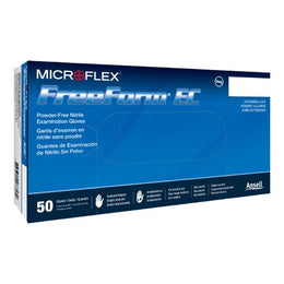 Microflex Medical Exam Glove FreeForm® EC Small NonSterile Nitrile Extended Cuff Length Textured Fingertips Blue Not Rated - Case of 10 - FFE-775-S-CS