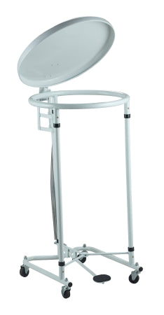 McKesson Hamper Stand McKesson General Purpose Round Opening Foot Pedal Tilt-Top Lid - Each - 81-33334-EA