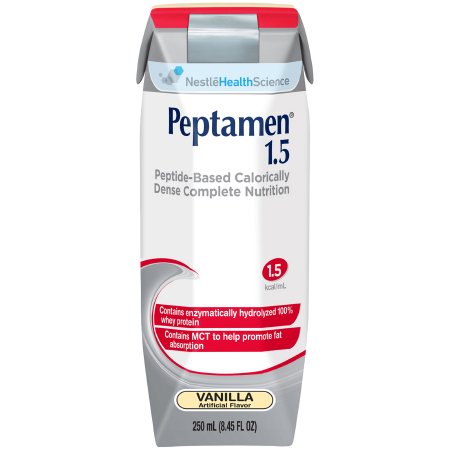 Nestle Healthcare Nutrition Oral Supplement Peptamen® 1.5 Vanilla Flavor Liquid 250 mL Carton - Each - 00798716181907-EA