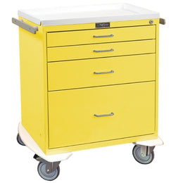 Harloff Treatment Cart Classic Line Steel 35.5 X 22 X 32 Inch Yellow Two-3 Inch, One-6 Inch, One-12 Inch - Each - 6350-EA