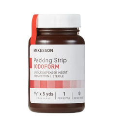 McKesson Wound Packing Strip McKesson Iodoform 1/2 Inch X 5 Yard Sterile Antiseptic - BT/1 - 61-59245-BT